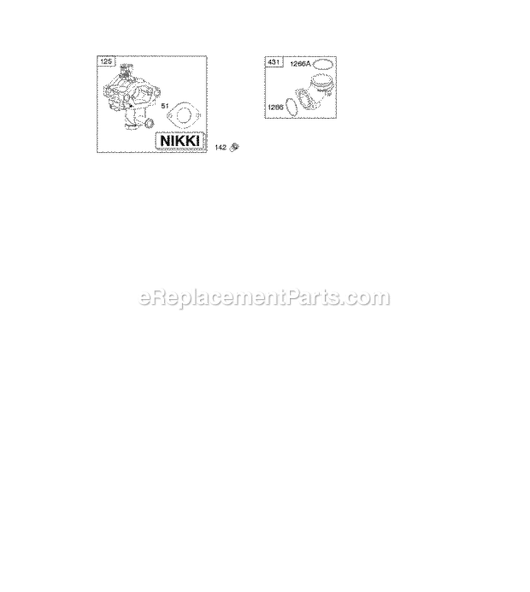 Carburetor Diagram and Parts List for 319775-0110-E1  Briggs and Stratton Engine